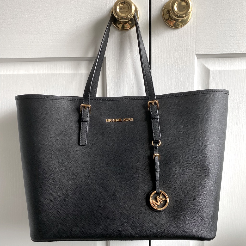 Michael Kors Saffiano Leather Tote - Size Large - Black